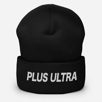 Plus Ultra Embroidered Unisex Cuffed Beanie - BUCKET POPCORN